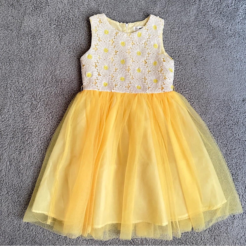 Joe & Ella Girls Lace insert 100% Polyester Lining Sleeveless Dresses Size 8